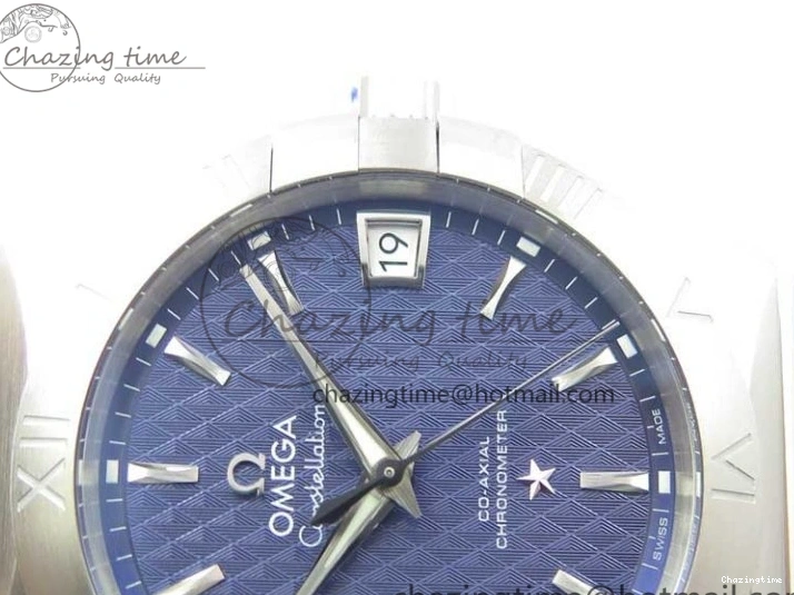 0323 SunProtective Constellation 38mm SS VSF 1:1 Best Edition Blue Textured Dial on SS Bracelet A8500 Super Clone 7917